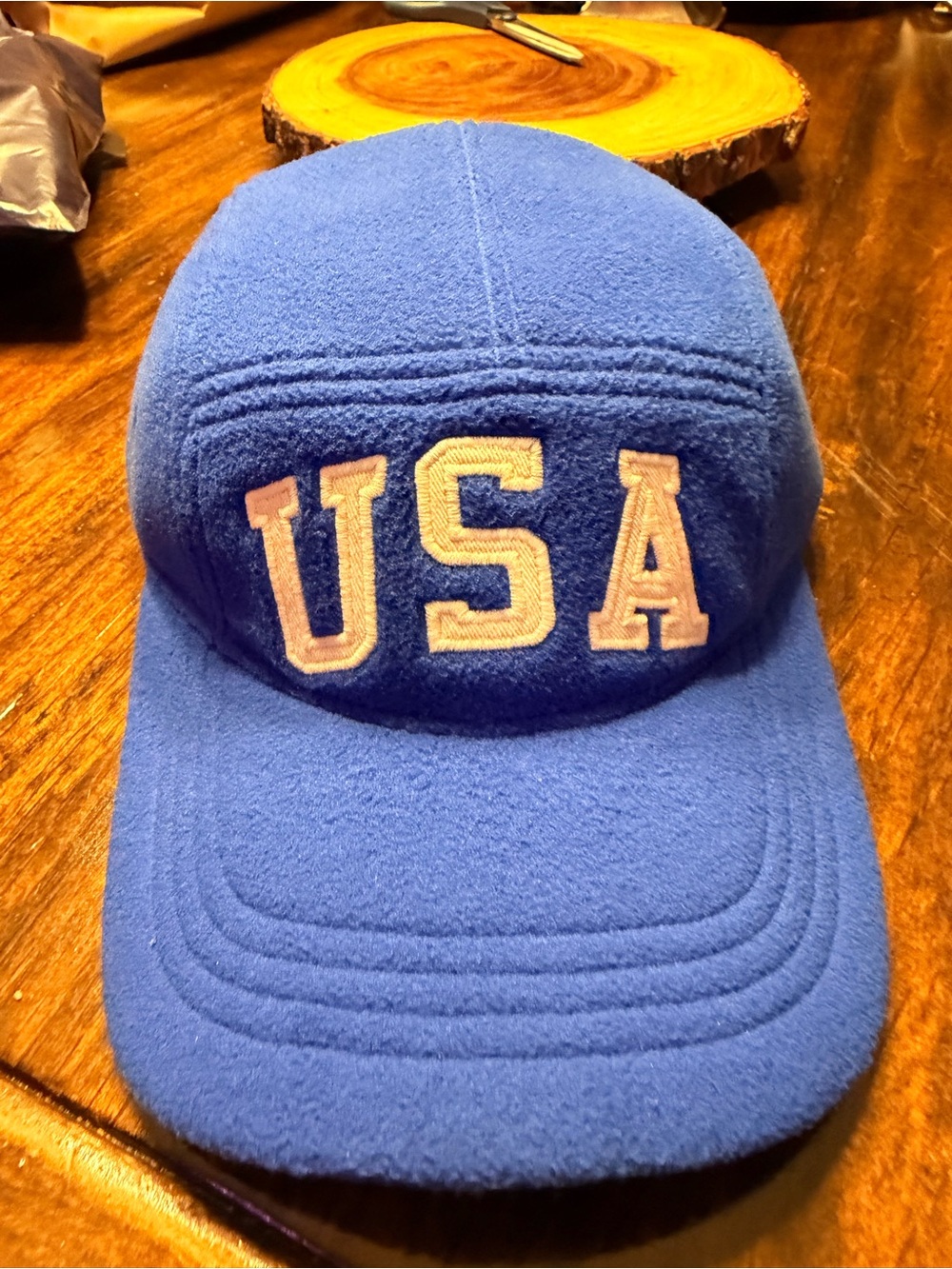 Ralph Lauren Blue Baseball Cap with USA Embroidery flag on back